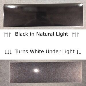 3M Scotchlite Reflective Graphic Film Black‎ to White Safety Tape Strip 12"×3.5"